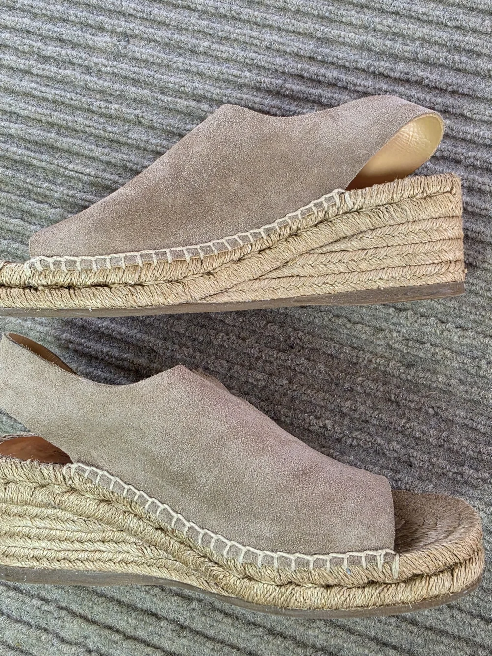 Rag & Bone New York Womens Arc Espadrille Wedge Platform Sandals 37 Tan